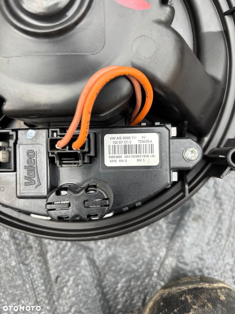VW Golf VII wentylator kabinowy dmuchawa 5Q0907521C - 3