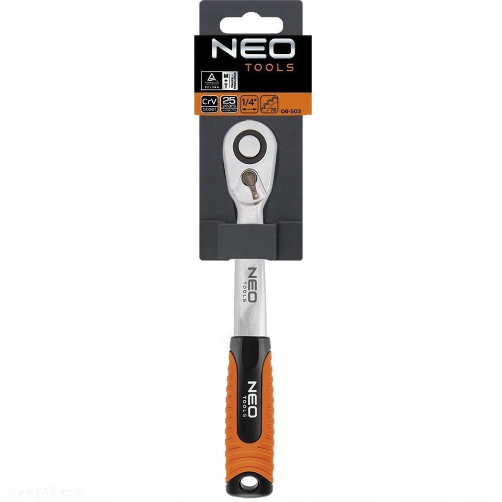 GRZECHOTKA KLUCZ 1/4", 145 mm NEO 08-503 - 3