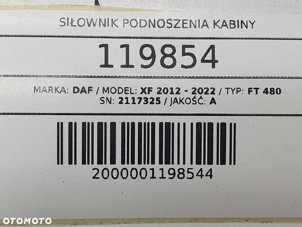SIŁOWNIK PODNOSZENIA WYWROTU KABINY DAF XF 106 LIFT 2021 2117325 - 6