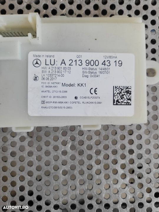 Modul Calculator ECU Keyless Entry Mercedes A2139004319 E Class W213 W238 A238 C238 W257 2017+ - 3