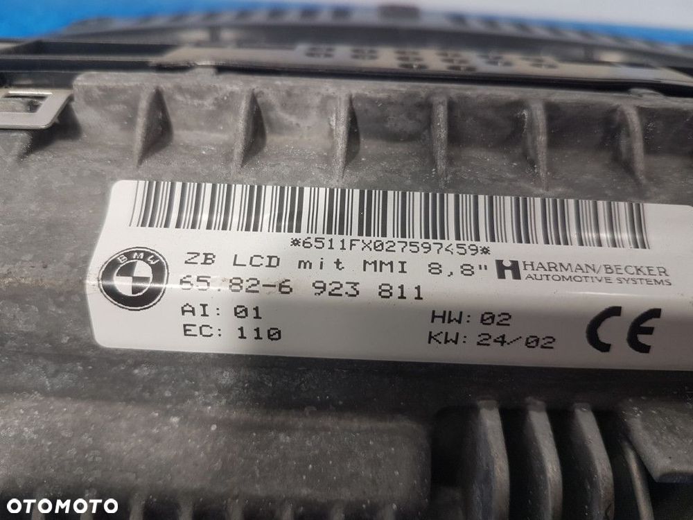 BMW E65 WYŚWIETLACZ RADIA NAWIGACJI 6923811 - 7