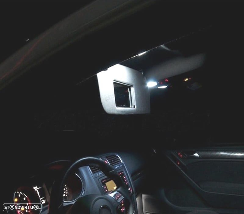 KIT COMPLETO 14 LAMPADAS LED INTERIOR PARA VOLKSWAGEN VW GOLF 6 MK6 MK VI GTI 10-14 - 6