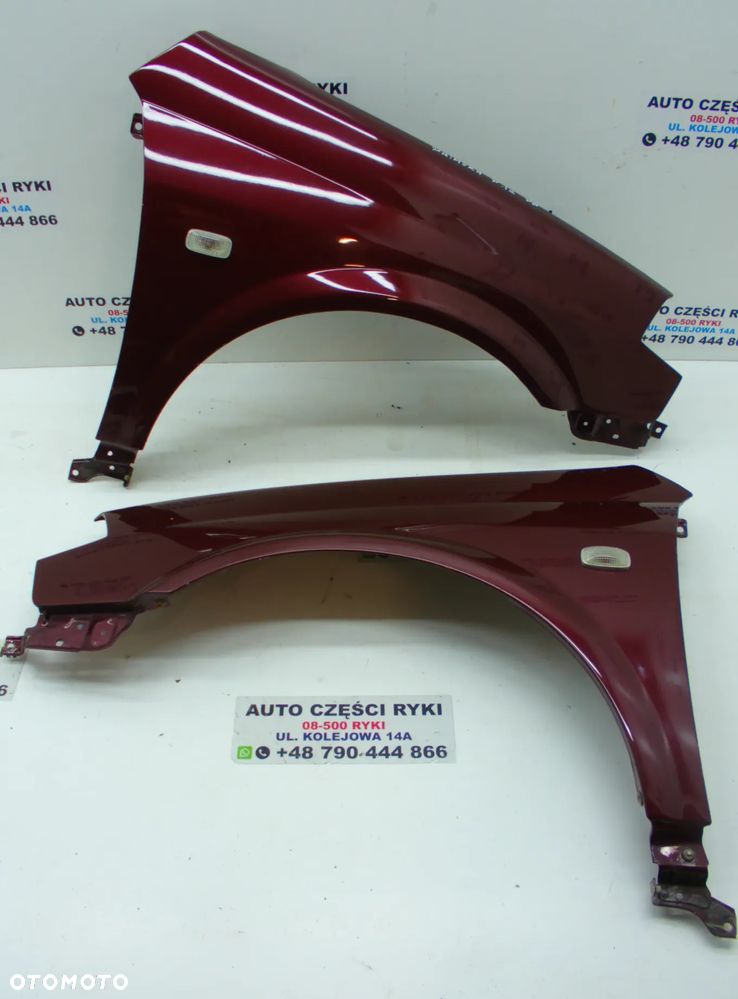 Nissan Primera P12 Błotnik prawy lewy przód bordowy - 1