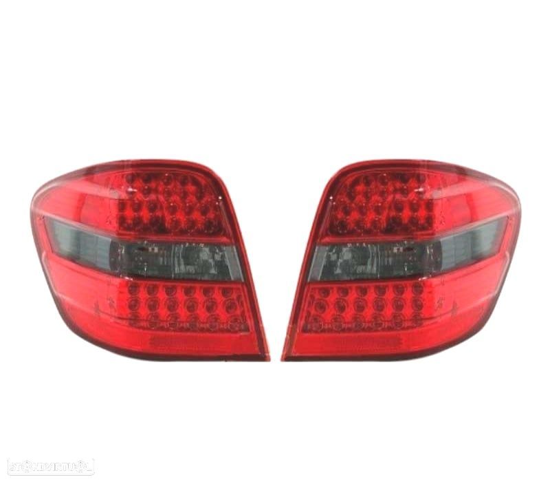 FAROLINS TRASEIROS LED MERCEDES ML W164 05-08 VERMELHO ESCURECIDOS - 1