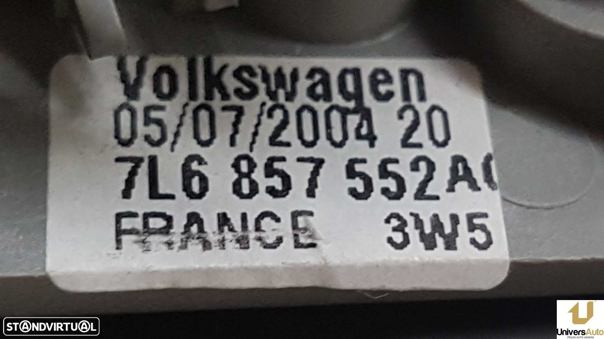 PÁLA DO SOL DIREITA VOLKSWAGEN TOUAREG (7LA) TDI V10 - 5
