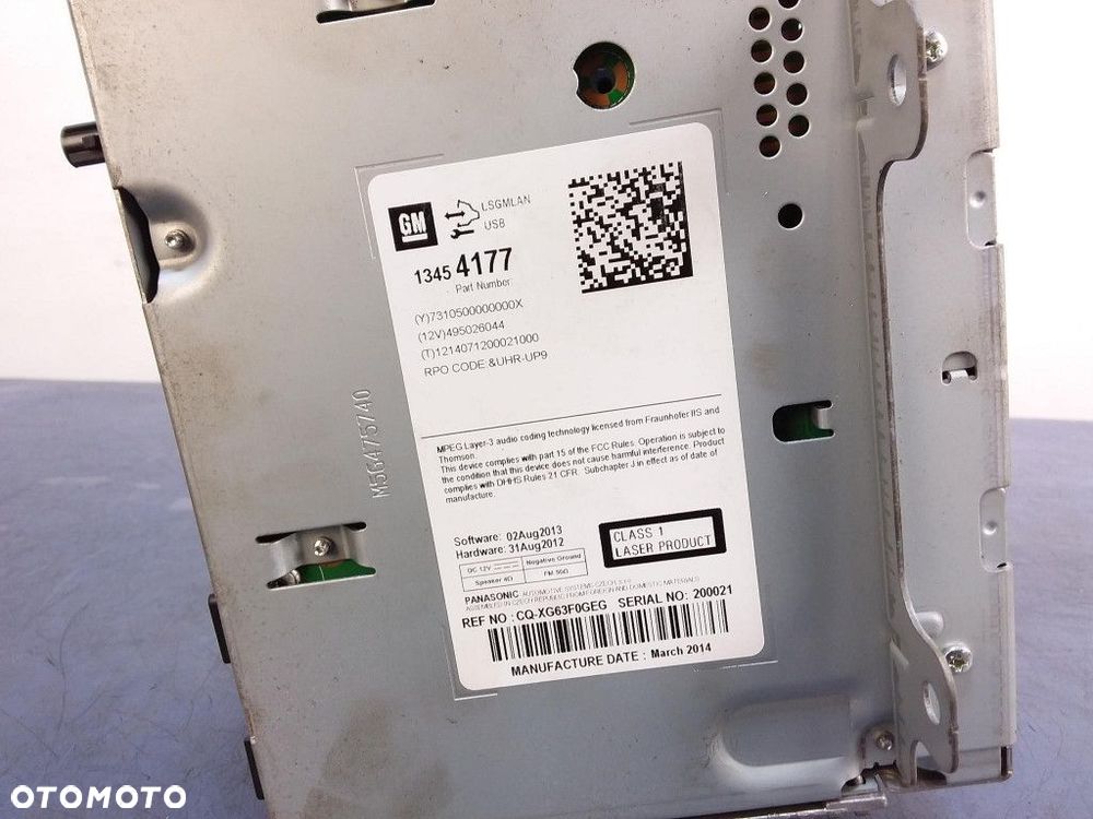 OPEL ASTRA J LIFT RADIO NAWIGACJA 13454177 - 5