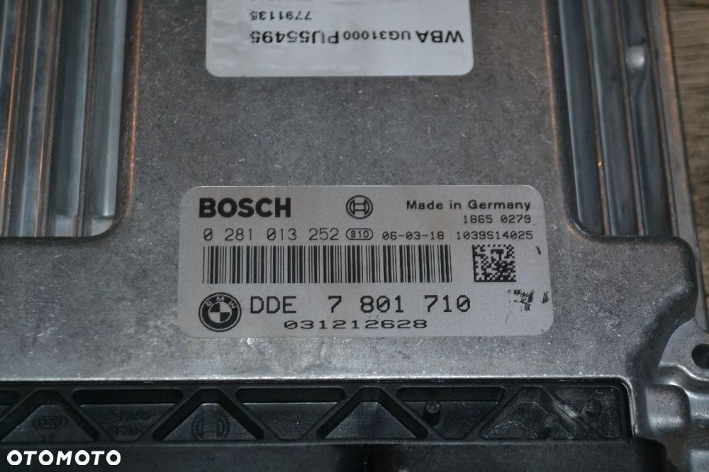 BMW E 81 E87 E90 E91 2,0D STEROWNIK KOMPUTER SILNIKA 0281013252 7801710 - 2