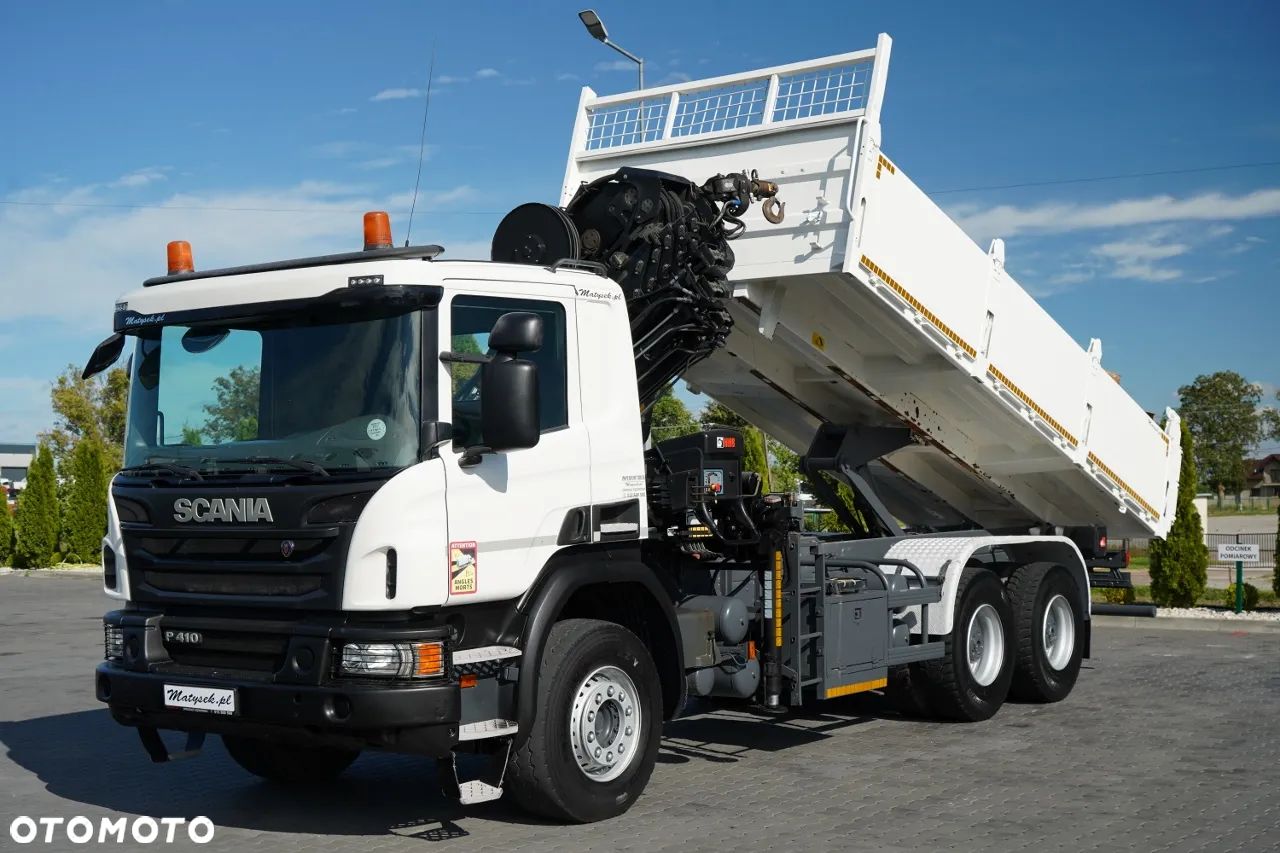 Scania P 410 / 6x4 / WYWROTKA - 6 M + HDS HIAB XS 211 / STEROWANIE RADIOWE / EURO 6 / ROTATOR / CHWYTAK - 1