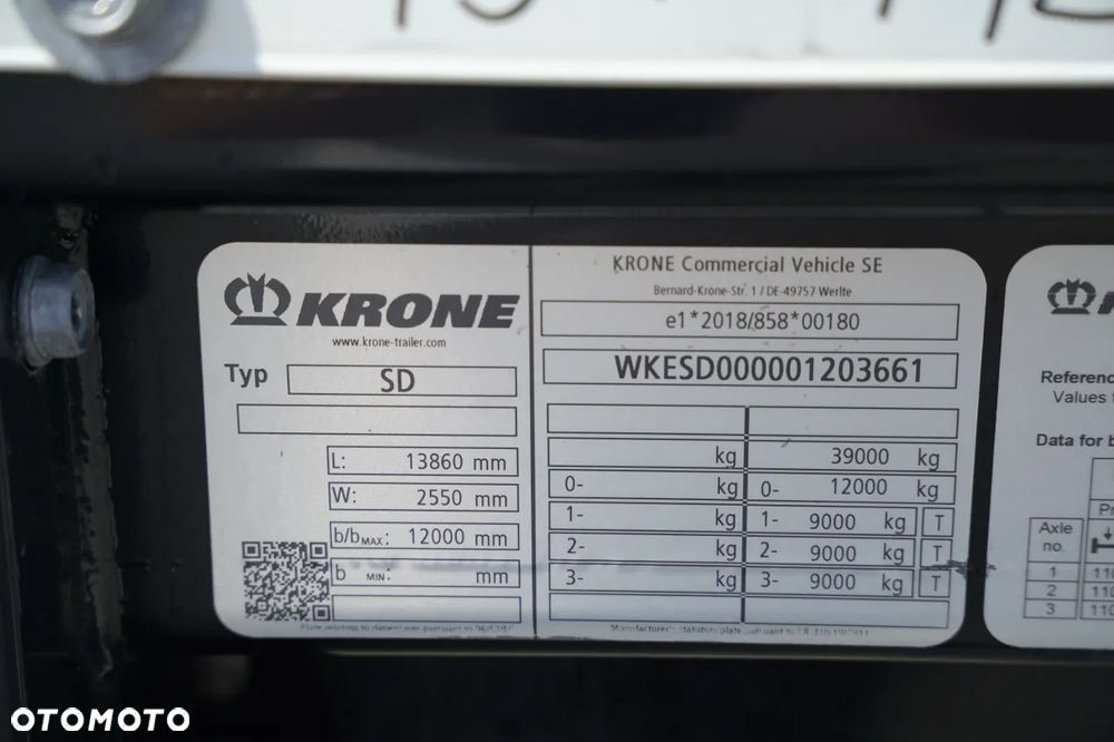 Krone FIRANKA / STANDARD / 2 OSIE PODNOSZONE / KOSZ NA PALETY / 40 TYS.KM. / 2025 ROK / - 28