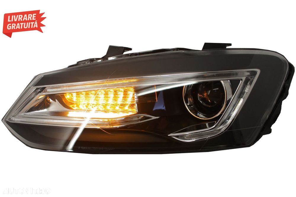 Faruri LED XENON HID VW Polo 6R / 6C / 61 (2011-2017) Devil Eye Look- livrare gratuita - 10