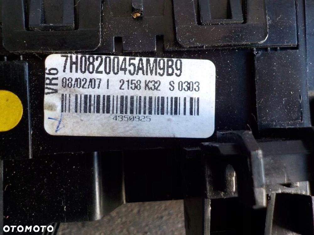 VW T5 PANEL WŁĄCZNIK OGRZEWANIA Z KLIMATYZACJĄ 7H0820045AM9B9 - 2