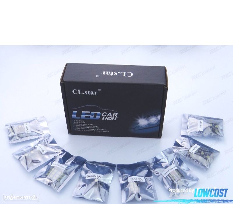 KIT COMPLETO 14 LAMPADAS LED INTERIOR PARA VOLKSWAGEN VW PASSAT B6 06-11 - 4