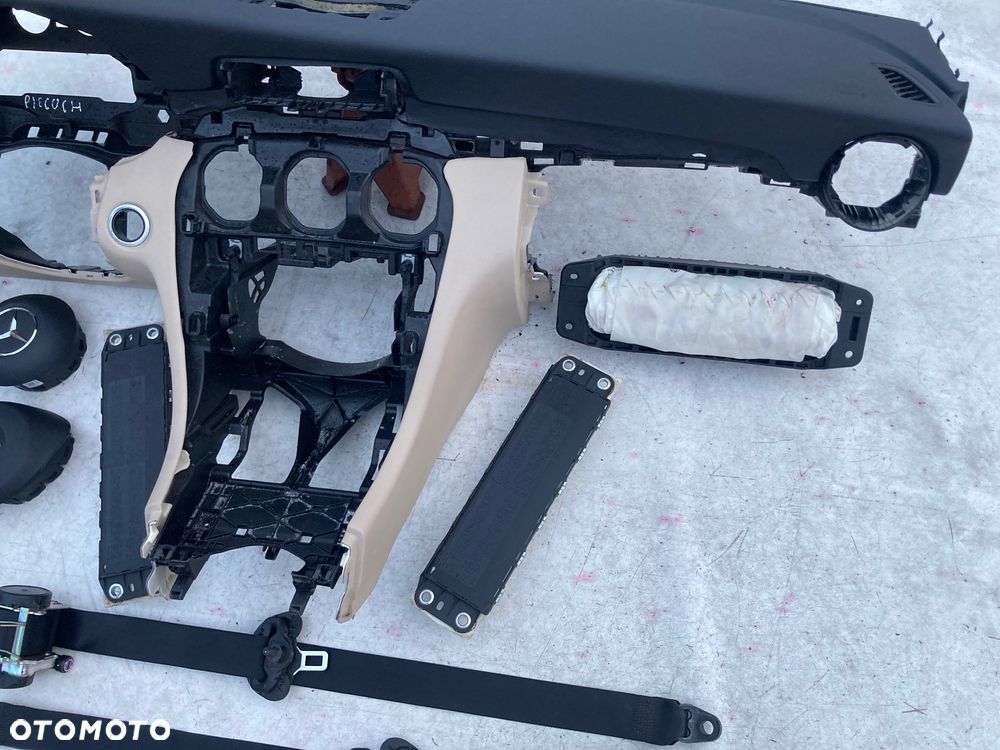 MERCEDES W205 C DESKA KONSOLA KOKPIT PULPIT PÓŁKA PARAPET AIRBAG PASY PAS PODUSZKI POWIETRZNE USA KANADA EUROPA KURTYNA KURTYNY naprawa Raz2 !!! - 7