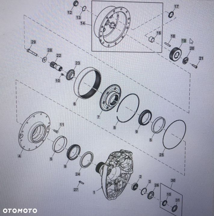 JOHN DEERE R555814/John Deere wałek zębaty/John Deere 8345R 8270R 8295R 8320R 8335R 8370R - 1