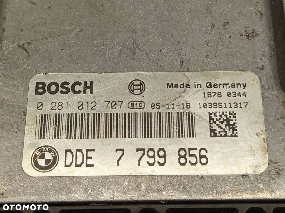 STEROWNIK KOMPUTER BMW E60 E61 E90 E65 3.0D 7799856 0281012707 ECU - 6