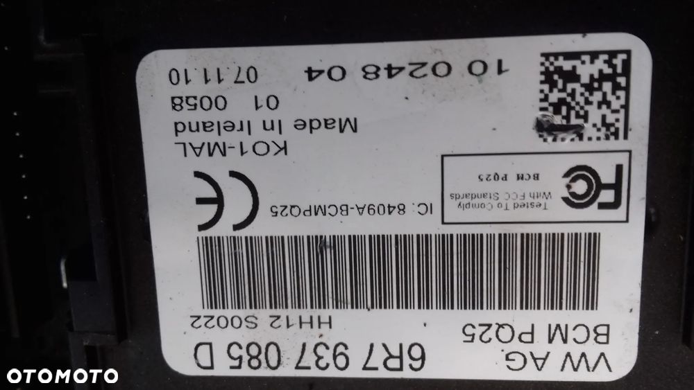 sterownik moduł BCM komfortu 6R7937085D Fabia II 1.6 TDI CAYC - 2