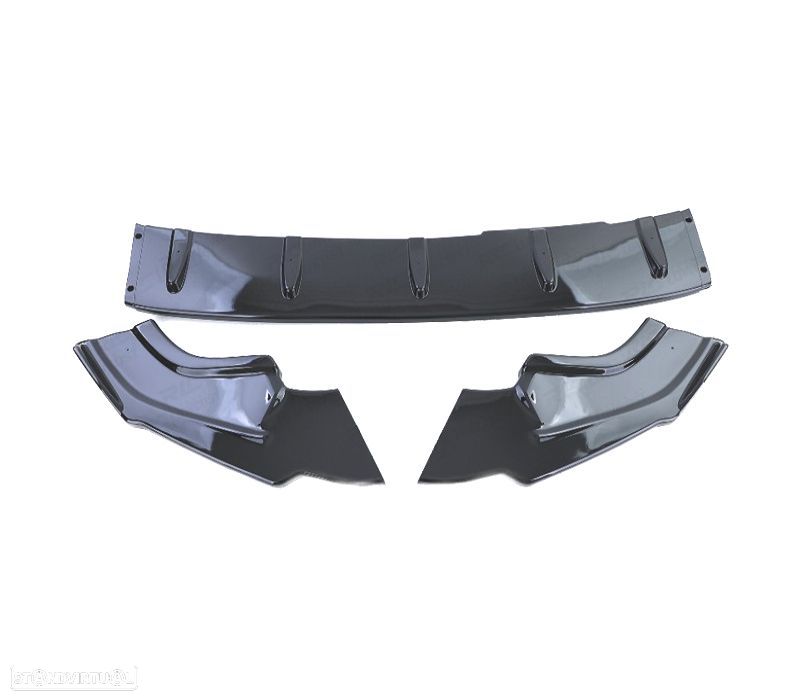 SPOILER LIP FRONTAL VOLKSWAGEN VW GOLF 7.5 17-20 LOOK CLUBSPORT PRETO BRILHANTE - 4