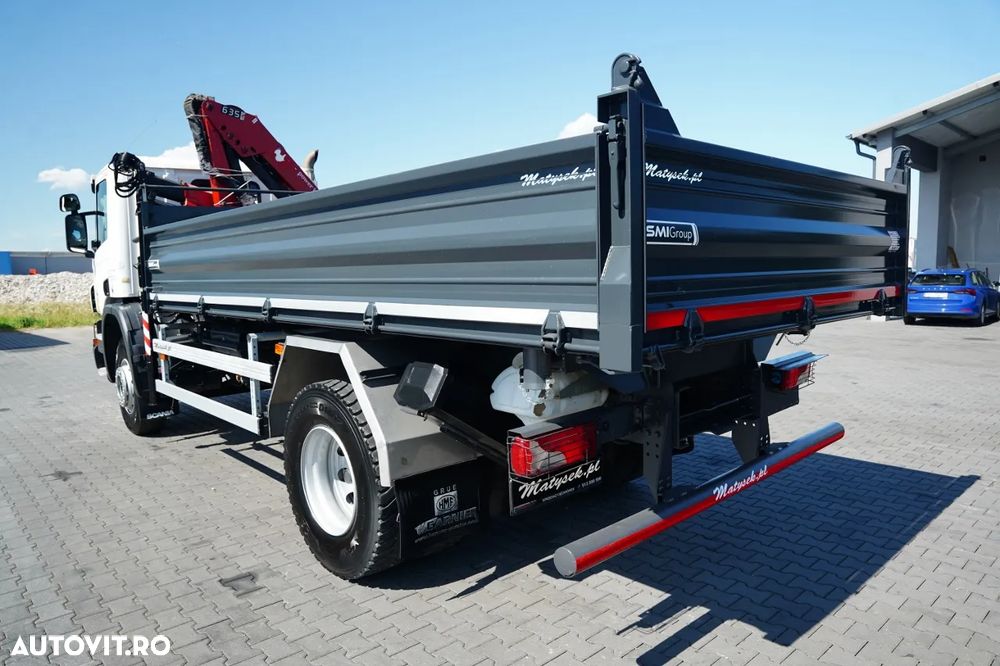 Scania P 280 / 4X2 / BASCULĂ + HDS HMF 635 K2 / RADIOCOMANDĂ / ROTATOARE / EURO 6 / - 18