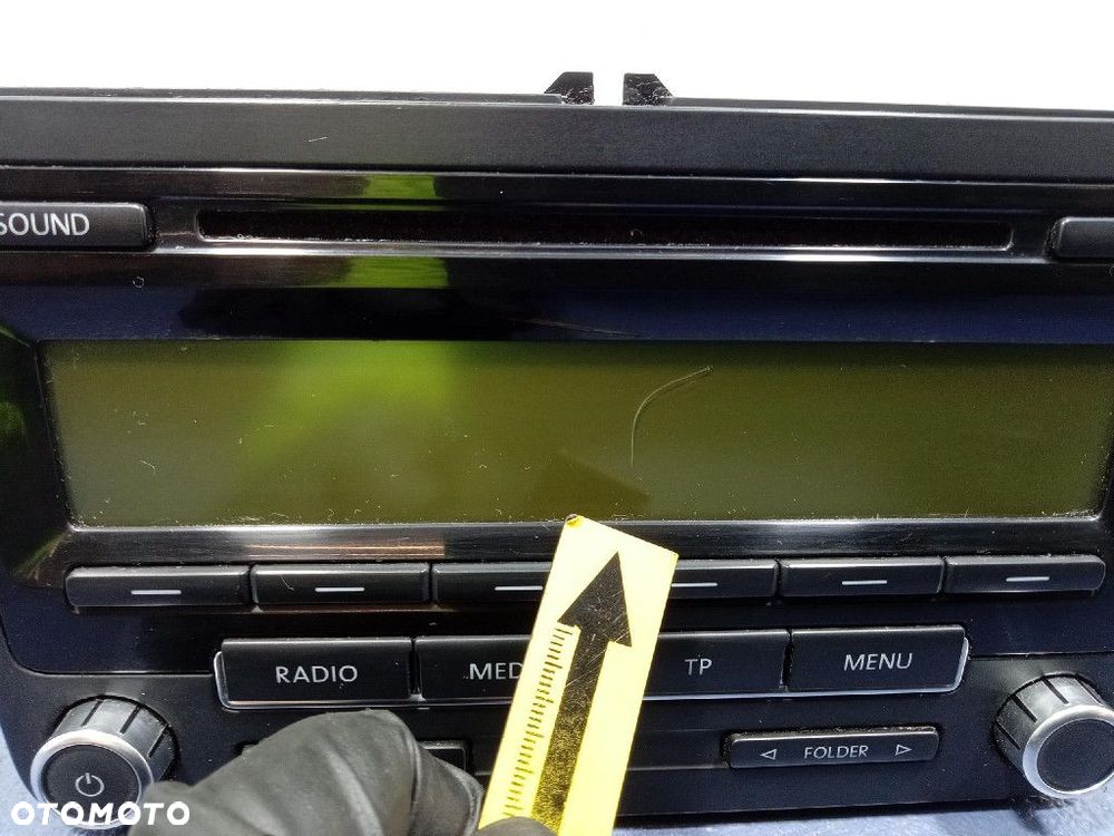 VW TOURAN I 1T LIFT 07- GOLF VI RADIO CD FABRYCZNE OEM 1K0035186AA - 7