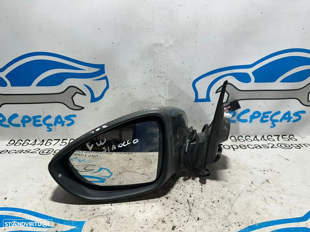 .Espelho Retrovisor Lateral Esquerdo VW Volkswagen Scirocco 1K8857501BC 2008 - 2014 - 1