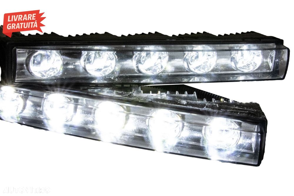 Lumini de zi dedicate LED DRL Crom Mercedes G-class W463 (1989-Up) G65 Design- livrare gratuita - 6