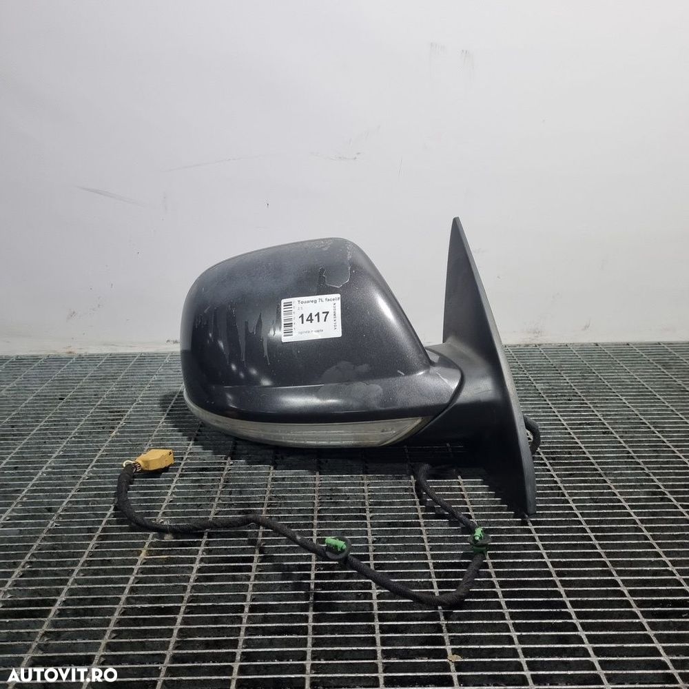 Oglinda dreapta Volkswagen Touareg 7L facelift 2007 - 2011 4 Usi GREY LR7M (1417) Cu ... - 1