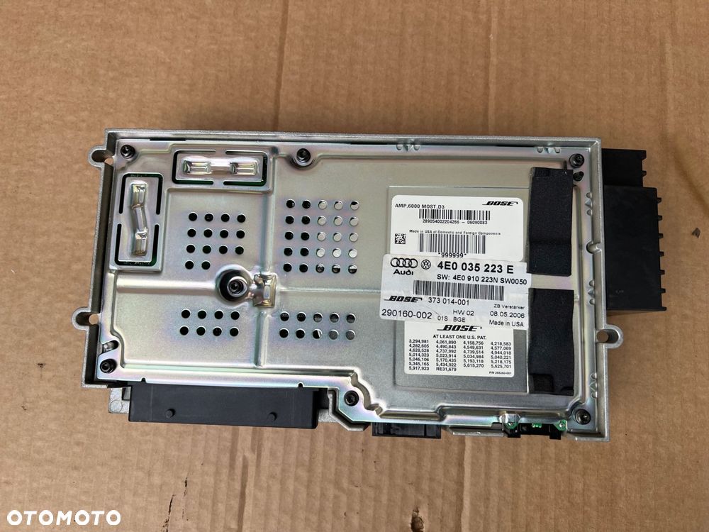 wzmacniacz bose 4e0035223e 4e0910223n audi a8 d3 - 4