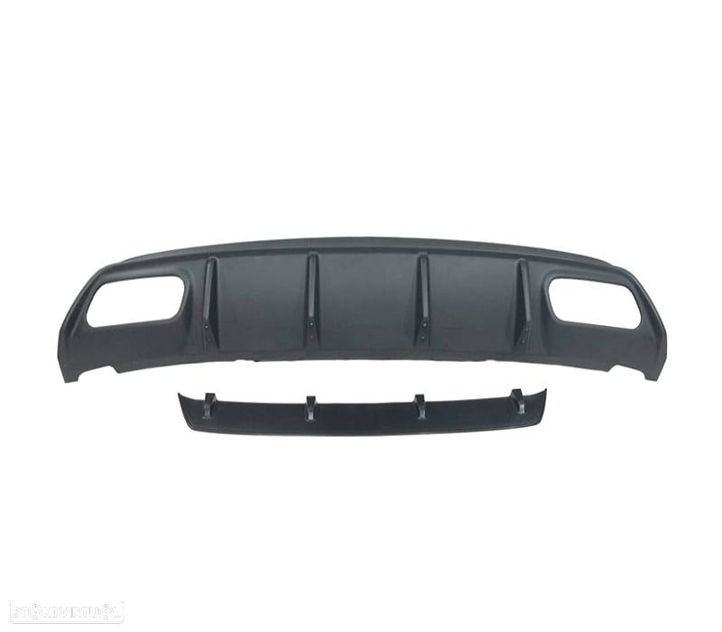 DIFUSOR TRASEIRO MERCEDES CLASE A W176 AMG 12-18 LOOK A45 PRETO MATE - 2