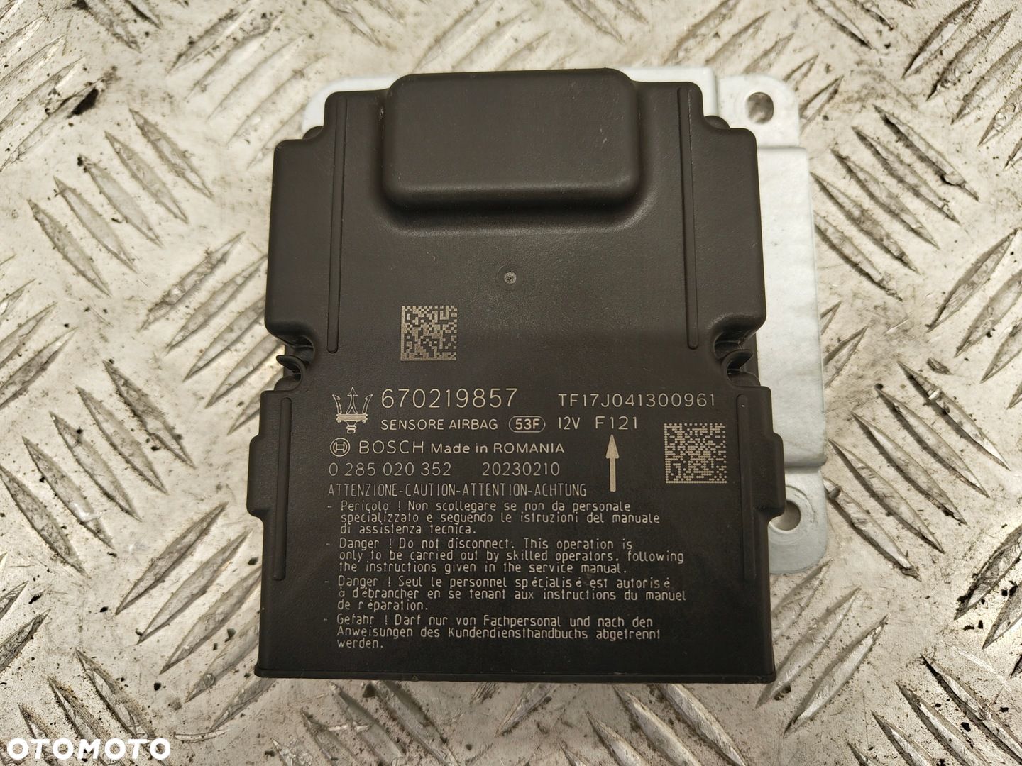 MASERATI GRECALE MODUŁ SENSOR AIRBAG PODUSZEK 670219857 - 1