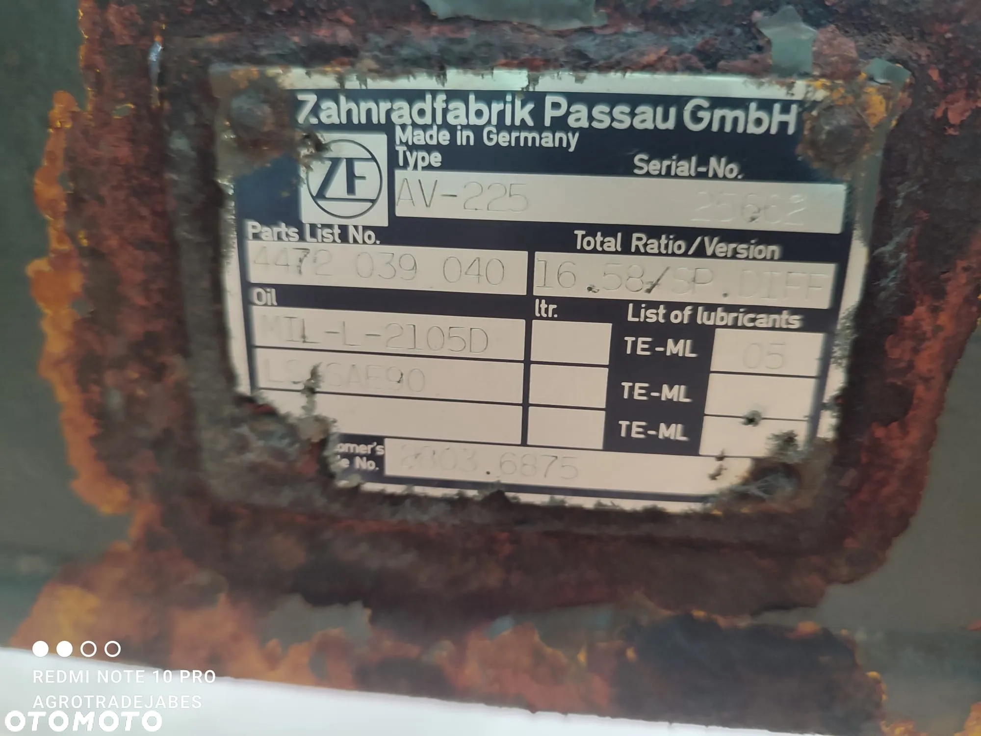 Most napędowy  AV-225  25662 Zettelmeyer ZL602  Tył - 11