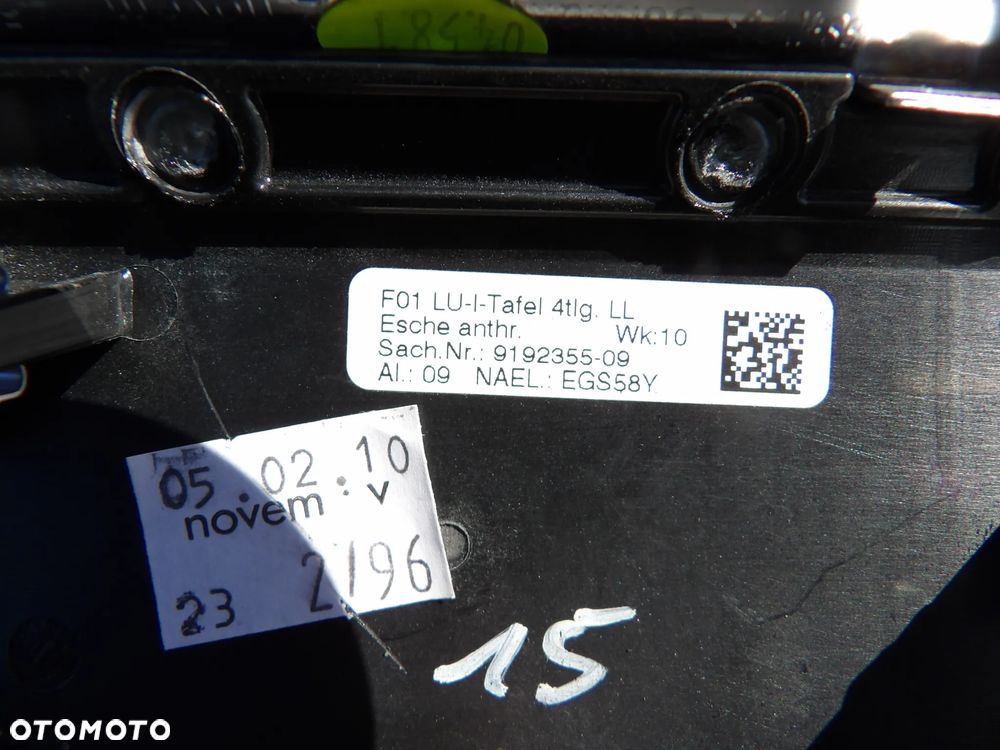 BMW - F01 - KOMPLET LISTEW - DEKORY - DEMONTAŻ - EUROPA - 9113863  9119796  9166934  9151205  9151203  9151206  9151204  9192355 - 14