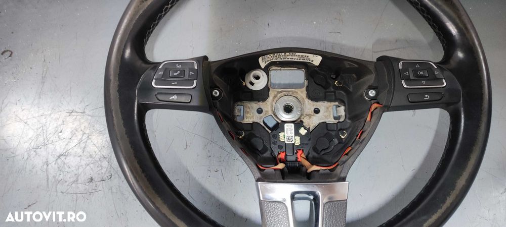 Volan piele cu comenzi  volkswagen vw golf 6 break 1.6 tdi CAY - 3
