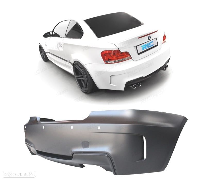 PARA-CHOQUES TRASEIRO BMW E82 E88 07-13 LOOK 1M PDC - 1