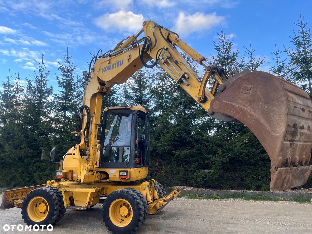 Komatsu Koparka kołowa KOMATU PW98MR-8 10ton 4x4x4 ośki skrętne Ramię 3x łamane BEZ DPF i ADBLUE 4 cyl dodatkowe wyjścia hydr Pług Podpory  2012 szybka zwinna Prosto z importu 1 właściciel Cat TEREX Liebherr Wacker Pw 98 Mr 8 11 - 1
