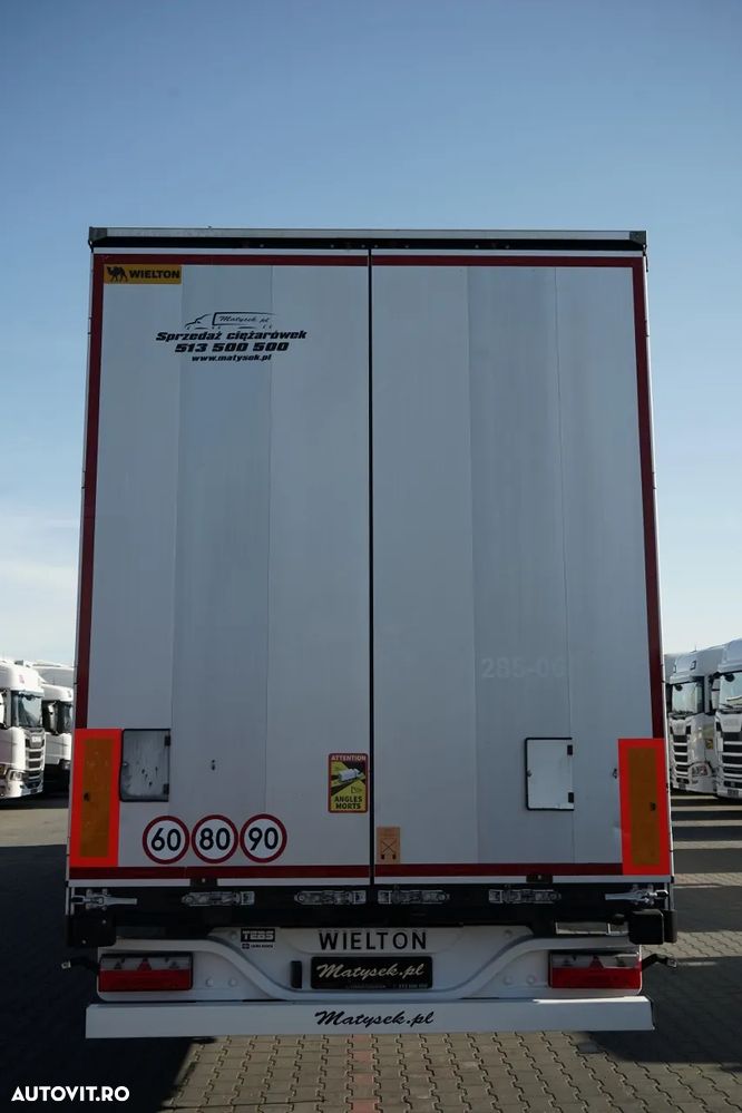 Wielton CORTINĂ STANDARD WIELTON / ACOPERIȘ LVT / SISTEM BDE - STALPINI CULISANTI / AXĂ RIDICABILĂ / PUȚIN FOLOSIT - 12