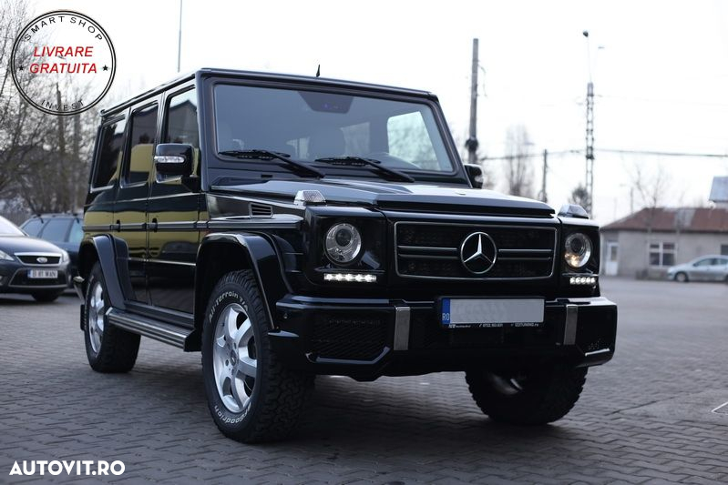 Carcasa faruri cu Lumini de zi dedicate LED DRL Crom Mercedes G-class W463 (1989-2- livrare gratuita - 20