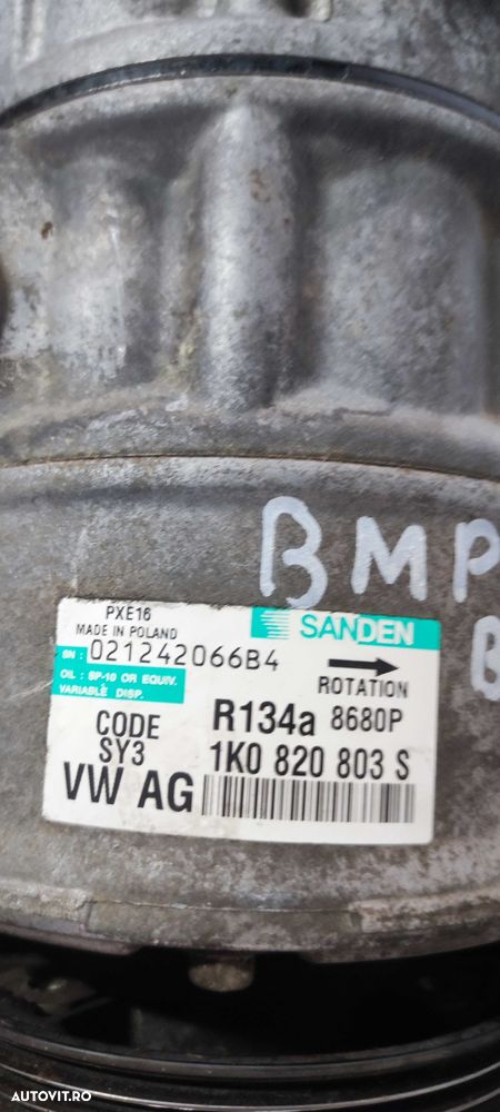 Compresor clima volkswagen vw passat B6 break BMP cod 1K0820859S - 6
