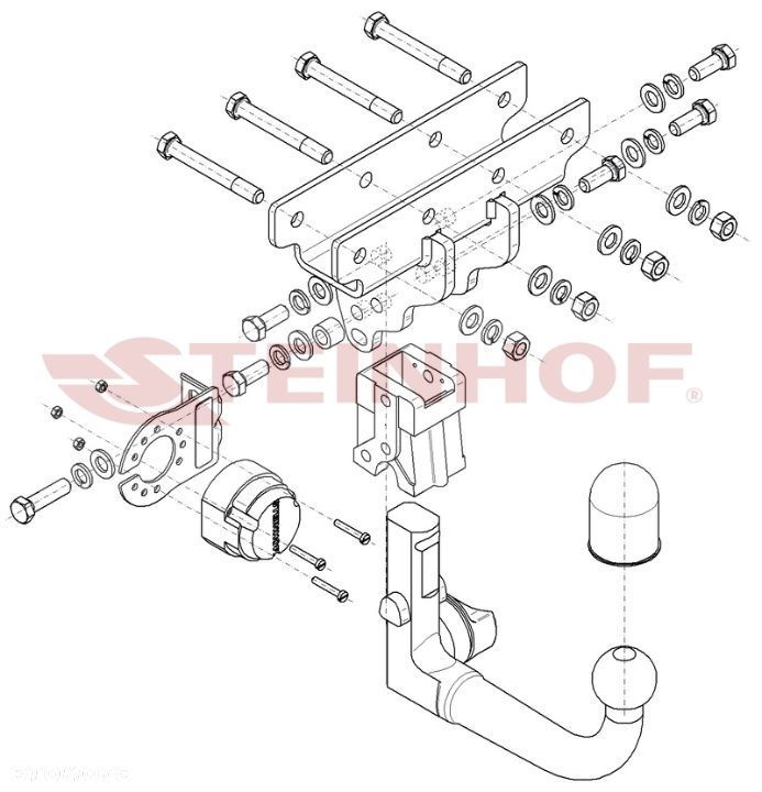 Wypinany hak holowniczy + Moduł 7 pin do Jeep Gladiator JT od 2020 - 2