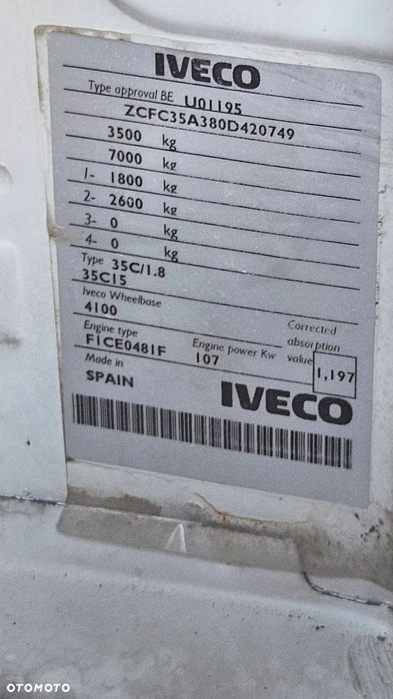 Iveco DAILY 35C15 3.0 HPI 35C WYWROTKA  BLIŹNIAK  KIPER  SKRZYNIA 3,20 HAK 3500 KG - 24