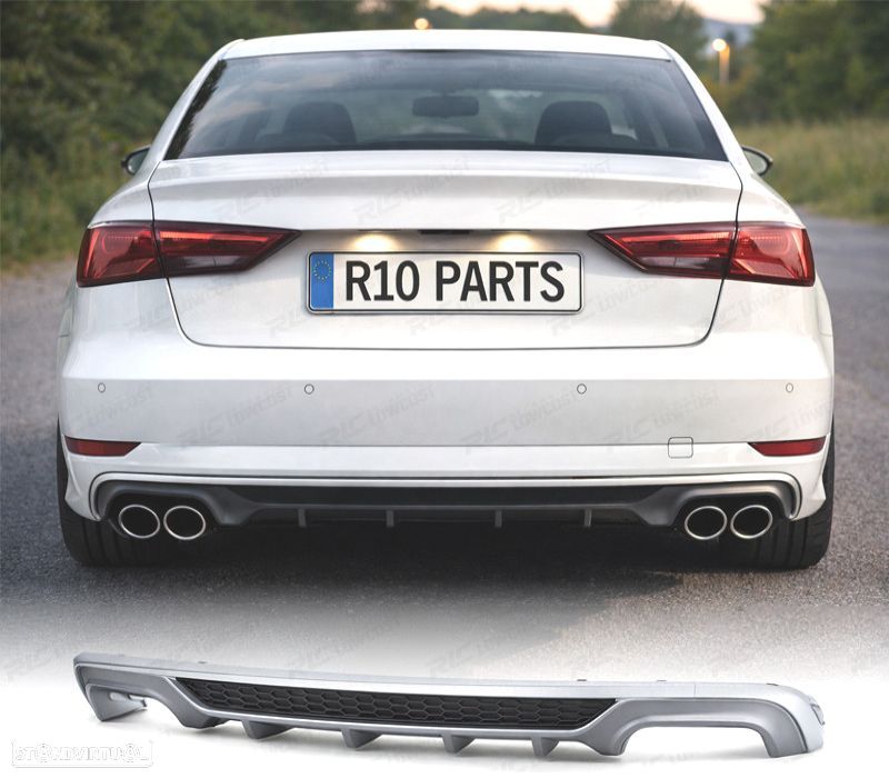 DIFUSOR AUDI A3 8V SEDAN 16-20 LOOK S3 - 1