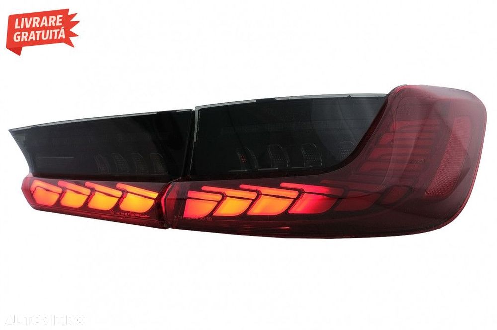 Stopuri LED BMW Seria 3 G20 G28 M3 G80 Sedan (2018-2022) Rosu Fumuriu - 3