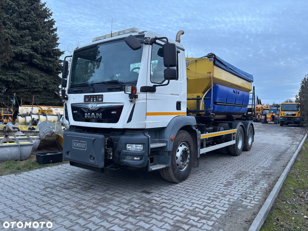 MAN TGM 26.290 6X4BB PIASKARKA SOLARKA pług schmidt - 4