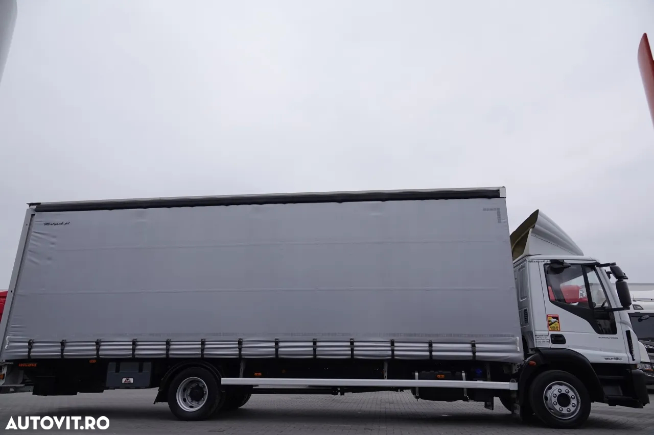 MAN EUROCARGO / 12. 190 / PERDEA - 8,5 m / SOLO / RIDIFICĂTOR / CONTRACTUL DE SERVICE POST / EURO 6 - 12