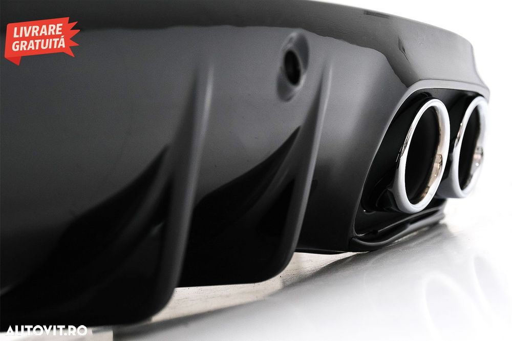 Difuzor Bara Spate Evacuare Dubla si Tobe Ornament Mercedes C-Class C205 A205 Coup- livrare gratuita - 5