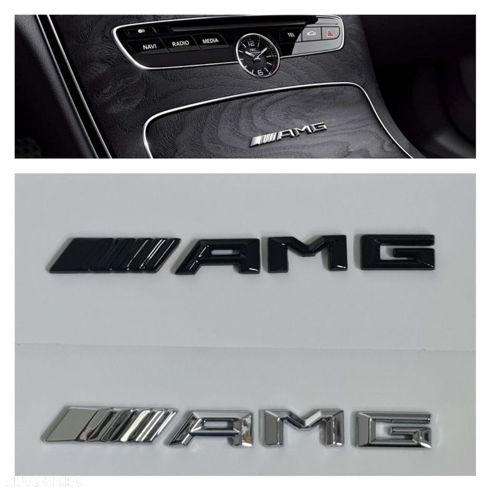 Emblema-Sigla-Logo-AMG-Consola-Mercedes-C-E-S-Class-CLS-GLE-CLA-4Matic - 1