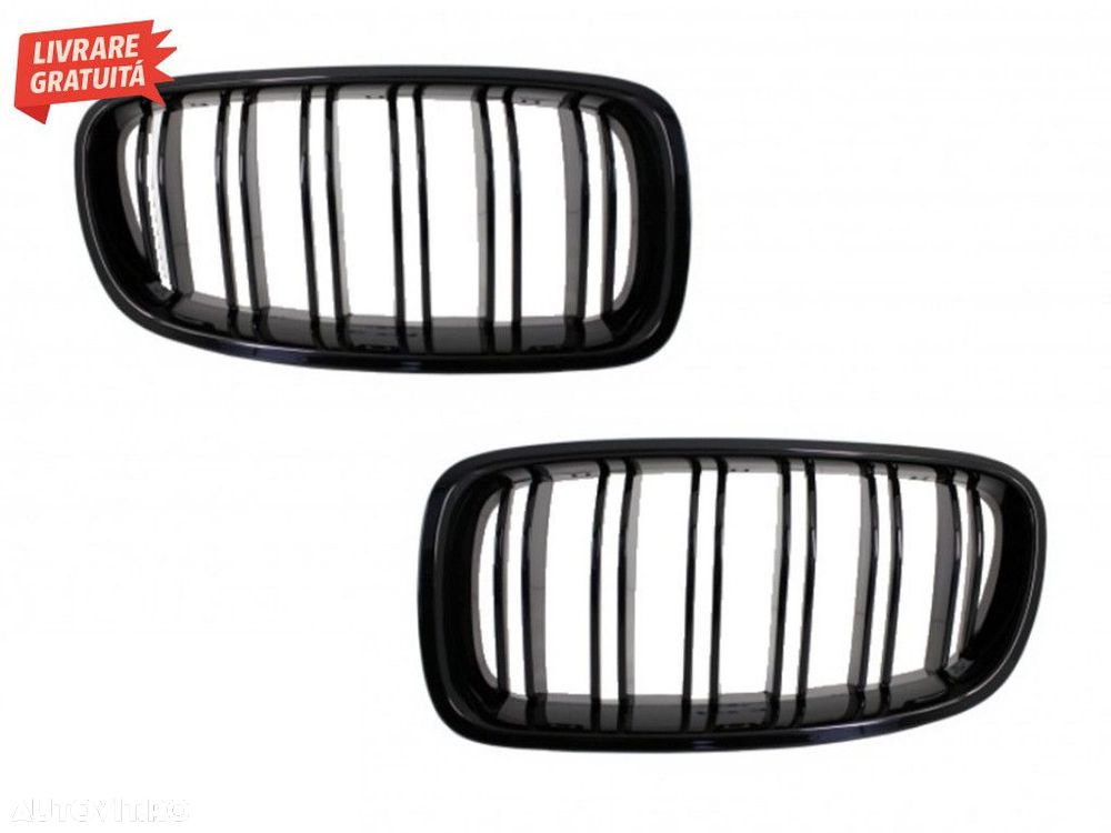 Bara Fata cu Grile Centrale Duble BMW Seria 3 F30 F31 Non LCI & LCI (2 - 6