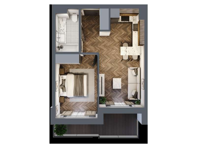 Mieszkanie, 37.24m², 2 pokoje, 7 piętro, B-KLM12-LM64, Nowe Horyzonty