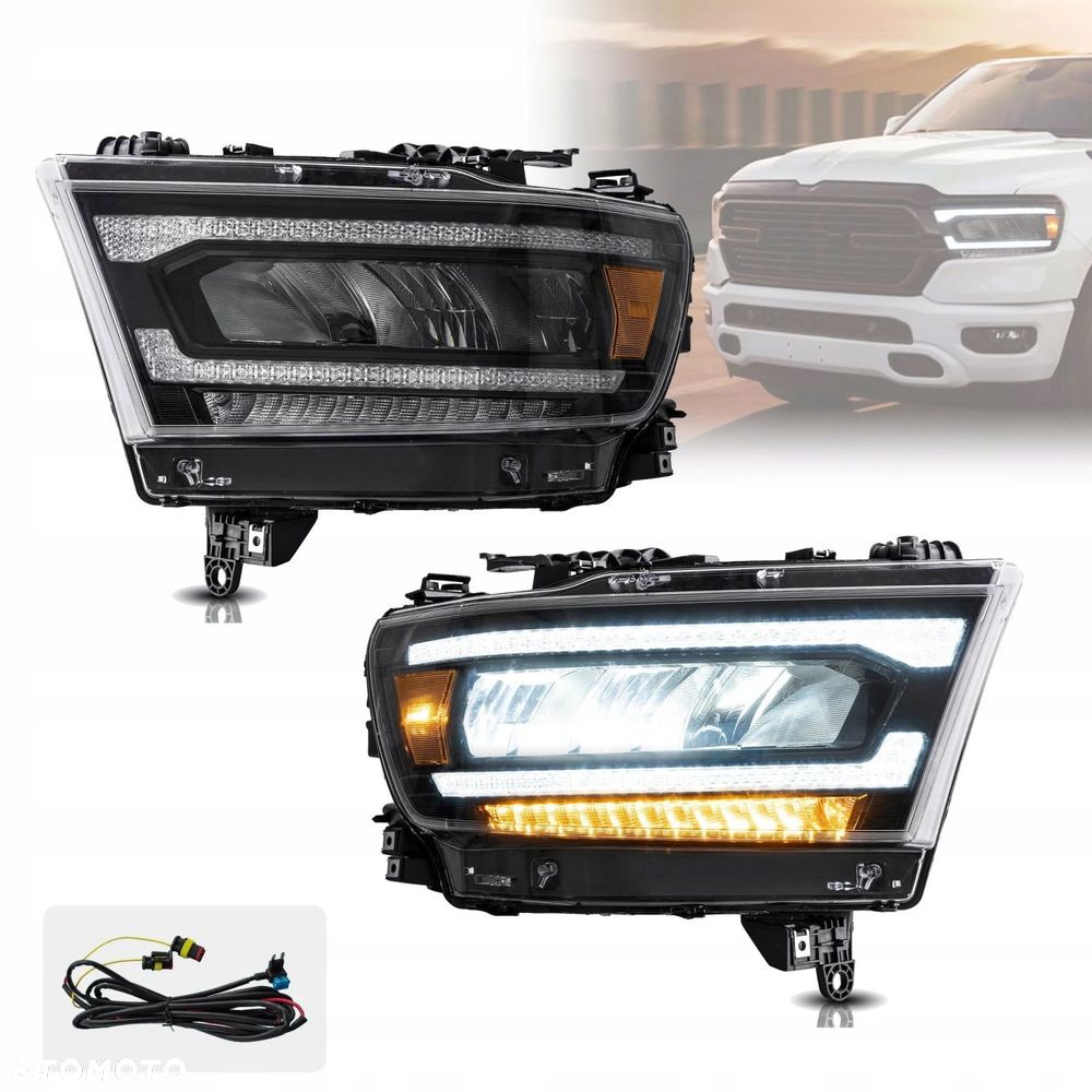 Reflektory Lampy L+R Vland Full Led Tuning Amber Dodge Ram V 5 1500 2019-24 - 3