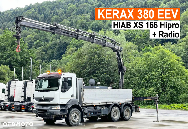 Renault Kerax 380 EEV // Skrzynia Burtowa // HIAB XS166 Hipro + Radio // Zwolnice //  //