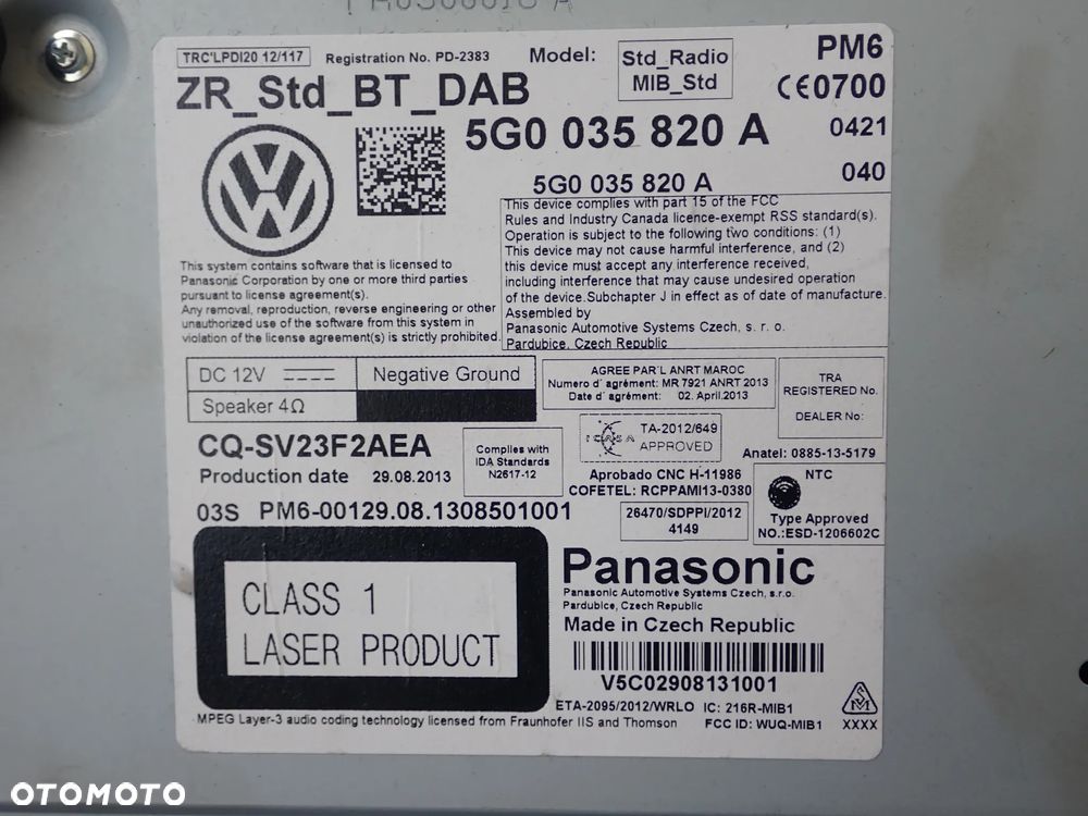 RADIO NAVIGACJA VW GOLF VII  5G0919605/ 5G0035820A - 8